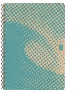 ESCOLOFI - CUADERNO ESPIRAL DIN-A4 RECICLADO FSC 80 HOJAS 80G. CUADRÍCULA 5X5. 4 ELEMENTS - WATER (Ref.130100100)