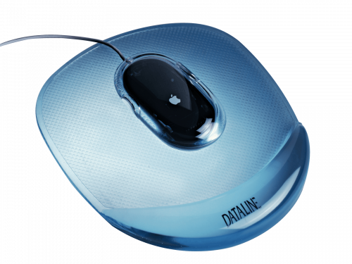 ESSELTE - ALFOMBRILLA CRISTAL CON REPOSAMUÑECA RELLENO DE GEL AZUL TRANSLÚCIDO (Ref.67046)