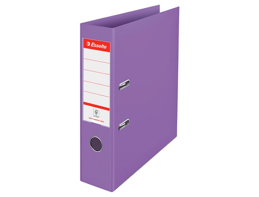 ESSELTE - ARCHIVADOR DE PALANCA COLOUR BREEZE CARTON FORRADO PVC DIN A4 LOMO 75 MM COLOR MALVA (Ref.628430)