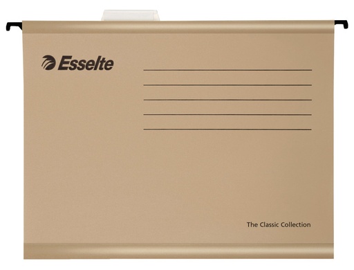 ESSELTE - CARPETA COLGANTE cart.visor SUPERIOR RIG."V" KRAFT 230g A4 PAQUETE de 50 (Ref.93290)