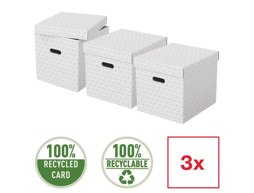 ESSELTE - PACK 3 CAJAS BLANCAS 365X320X315MM (Ref.628288)