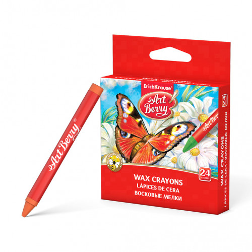 ESTUCHE DE CERAS DE PLÁSTICO 24 COLORES ARTBERRY (Ref.34931)