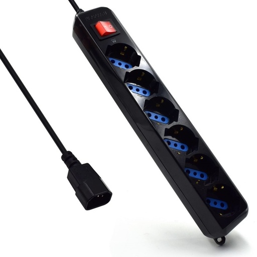 EWENT - Eminent EM3925 base múltiple 1,5 m 6 salidas AC Negro (Ref.EW3925)
