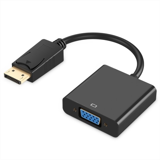 EWENT - adaptador de cable de vídeo 0,15 m DisplayPort VGA (D-Sub) Negro (Ref.EC1454)