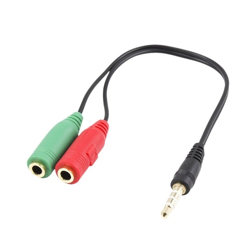 EWENT - cable de audio 0,15 m 3,5mm 2 x 3.5mm Negro, Verde, Rojo (Ref.EC1640)