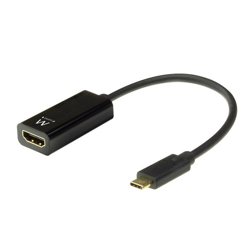 EWENT - adaptador de cable de vídeo 0,15 m USB Tipo C HDMI tipo A (Estándar) Negro (Ref.EW9823)