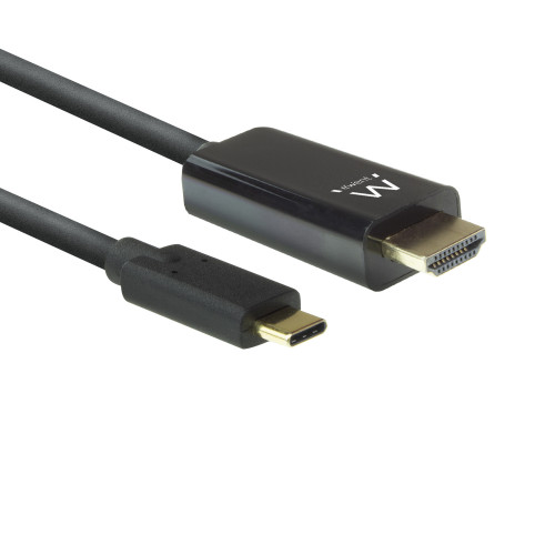 EWENT - adaptador de cable de vídeo 2 m USB Tipo C HDMI tipo A (Estándar) Negro (Ref.EW9824)