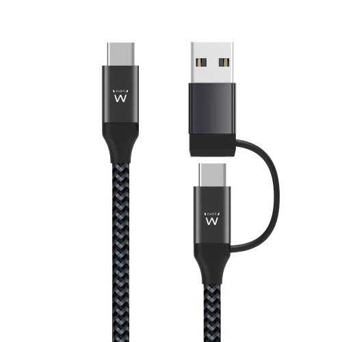 EWENT - cable USB 1 m USB 3.2 Gen 1 (3.1 Gen 1) USB C Negro (Ref.EW9918)