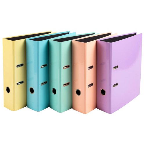 EXACOMPTA - ARCHIVADOR palanca AQUAREL CARTON FORRADO RADO A4 80mm SURTIDO (5 colores) (Ref.53560E)