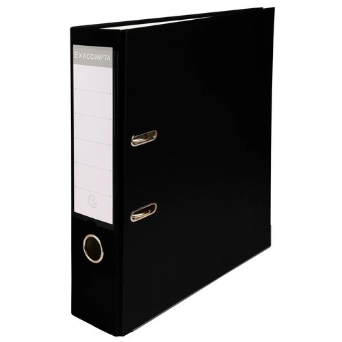 EXACOMPTA - ARCHIVADOR palanca FORRADO PP RADO A4 80mm NEGRO (Ref.918401B)