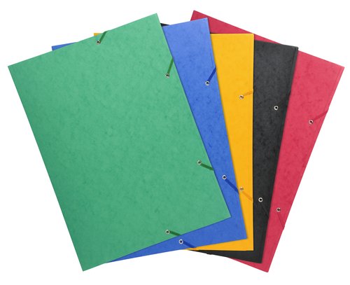EXACOMPTA - CARPETA de GOMAS y SOLAPAS CARTON A3 SURTIDO (5 col.) (Ref.59500E)