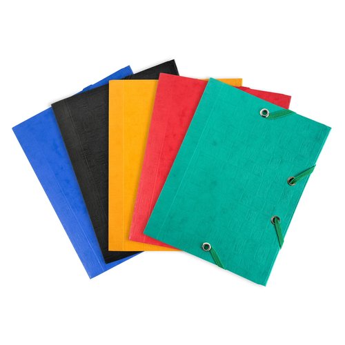 EXACOMPTA - CARPETA de GOMAS y SOLAPAS SCOTTEN CARTON POCKET 12x16 SURTIDO (5 col.) (Ref.50750E)