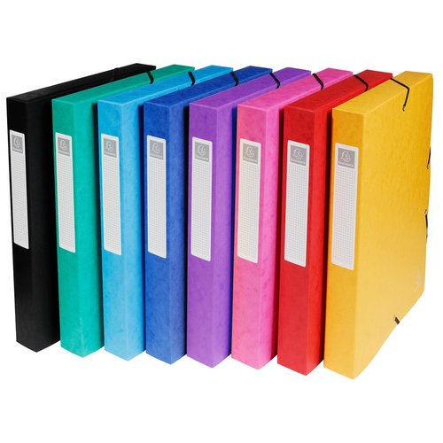 EXACOMPTA - CARPETA de PROYECTOS EXABOX CARTULINA LUSTRADA NATURE FUTURE A4+ GOMAS 4 cm SURTIDO (8 col.) (Ref.50400E)