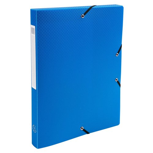 EXACOMPTA - CARPETA de PROYECTOS EXABOX PP LISO OPACO A4 GOMAS 2,5 cm AZUL (Ref.59682E)