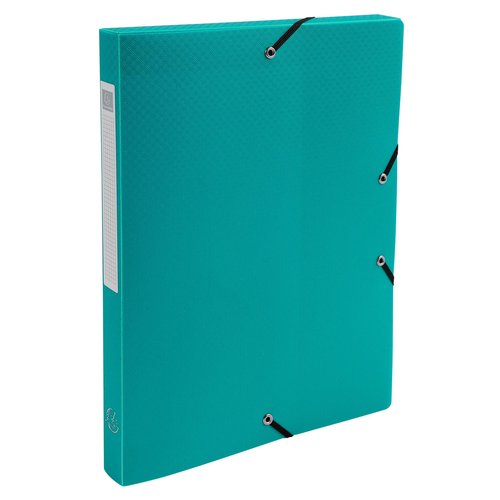EXACOMPTA - CARPETA de PROYECTOS EXABOX PP LISO OPACO A4 GOMAS 2,5 cm VERDE (Ref.59683E)