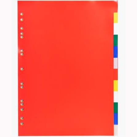 EXACOMPTA - SEPARADORES PP FLEXIBLE OPACO A4 12 pestañas 11 taladros (Ref.3012E)