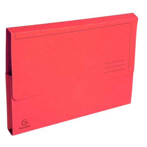 EXACOMPTA - SUBCARPETA FOREVER (BOLSA FUELLE 32mm) 290g A4 ROJO PAQUETE de 10 (Ref.46975E)