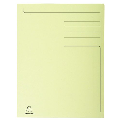 EXACOMPTA - SUBCARPETA FOREVER 3 SOLAPA 280g A4 AMARILLO CLARO PAQUETE de 50 (Ref.448005E)