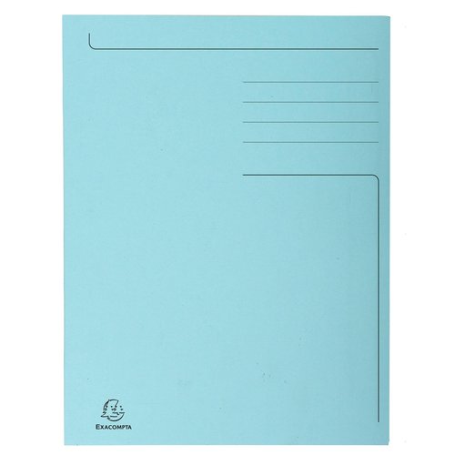 EXACOMPTA - SUBCARPETA FOREVER 3 SOLAPA 280g A4 AZUL CLARO PAQUETE de 50 (Ref.448006E)