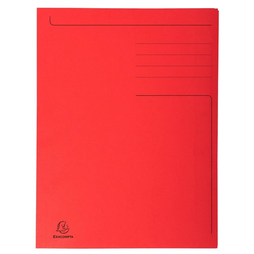 EXACOMPTA - SUBCARPETA FOREVER 3 SOLAPA 280g A4 ROJO CLARO PAQUETE de 50 (Ref.448003E)