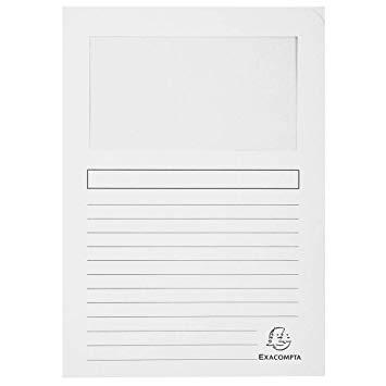 EXACOMPTA - SUBCARPETA FOREVER CON VENTANA BLANCO -100U- (Ref.50110E)