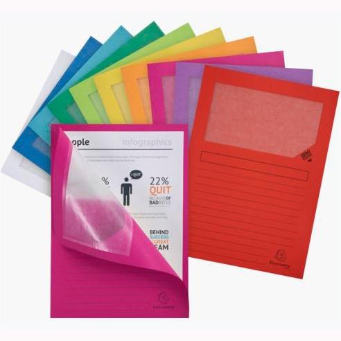 EXACOMPTA - SUBCARPETA FOREVER VENTANA 120g A4 SURTIDO PAQUETE de 25 (Ref.50250E)