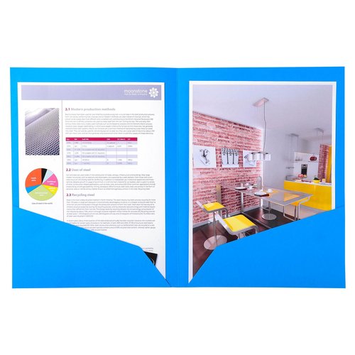 EXACOMPTA - SUBCARPETA ROCK´S DOBLE 210g A4 AZUL PAQUETE de 25 (Ref.415002E)