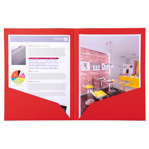 EXACOMPTA - SUBCARPETA ROCK´S DOBLE 210g A4 ROJO PAQUETE de 25 (Ref.415005E)