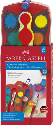 FABER CASTELL - ACUARELAS CONNECTOR ESTUCHE de 24 COLORES + BLANCO (Ref.125029)
