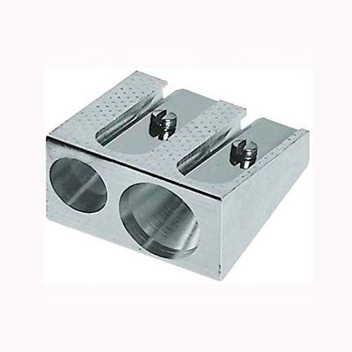 FABER CASTELL - Sacapuntas/Afilalapices DE MATAL DOBLE 50-34 PLATA (Ref.183400)