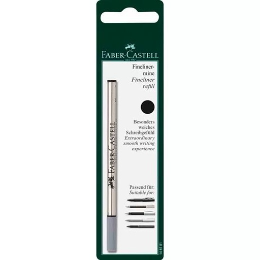 FABER CASTELL - BLISTER 1 RECAMBIO FINELINER NEGRO (Ref.148781)