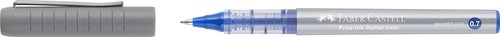 FABER CASTELL - BOLÍGRAFO ROLLER FREE INK 0,7MM AZUL -12U- (Ref.348151)