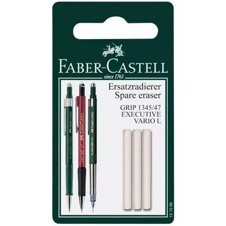 FABER CASTELL - GOMA DE BORRAR PARA REPUESTO PORTAMINAS -BLISTER 3U- (Ref.131596)