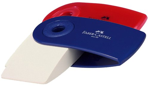 FABER CASTELL - GOMA DE BORRAR SLEEVE MINI CON FUNDA ROJA (Ref.182411)