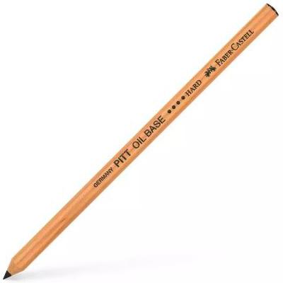 FABER CASTELL - LÁPIZ DE DIBUJO PITT OIL BASE MINA GRASA DURO NEGRO -6U- (Ref.112604)