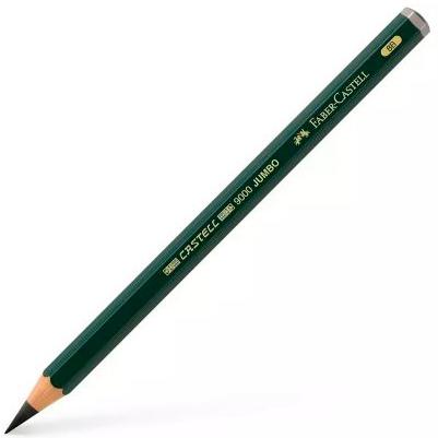 FABER CASTELL - LÁPIZ JUMBO 9000 8B NEGRO -BLISTER 6U- (Ref.119308)