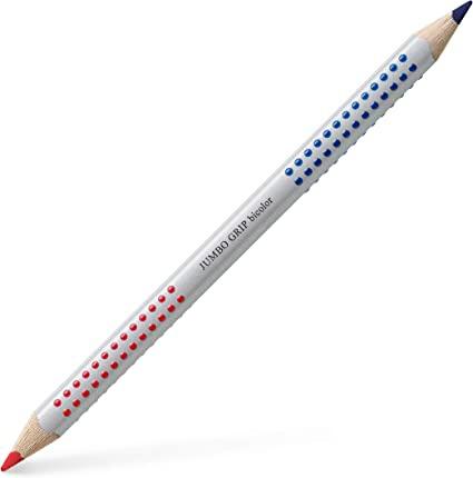 FABER CASTELL - LÁPIZ JUMBO GRIP DOBLE PUNTA BICOLOR ROJO Y AZUL -12U- (Ref.110910)