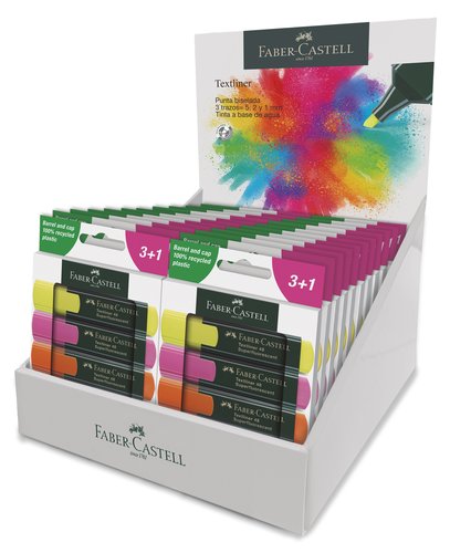 FABER CASTELL - MARCADOR FLUOR TEXTLINER 48 EXP. DE 60+20 SIN CARGO (Ref.254830)