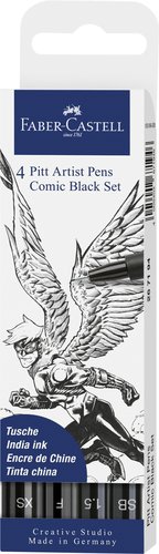 FABER CASTELL - ROTUL.FABER PITT ARTIST NEGRO P/4 (Ref.267194)