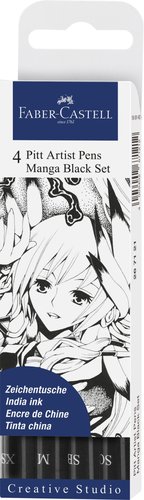 FABER CASTELL - ROTUL.FABER PITT MANGA ESTUCHE DE 4 (Ref.267121)