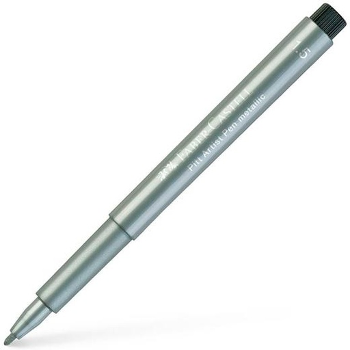 FABER CASTELL - ROTULADOR PITT ARTIST PEN METALLIC 1,5MM PLATA (Ref.167351)