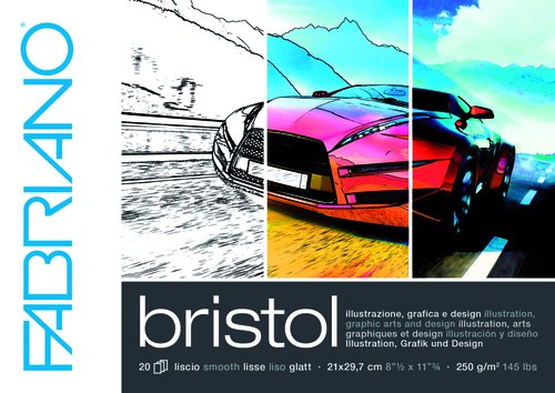 FABRIANO - BLOCK DIB. BRISTOL (enc) A4 20h (Ref.F19002129)