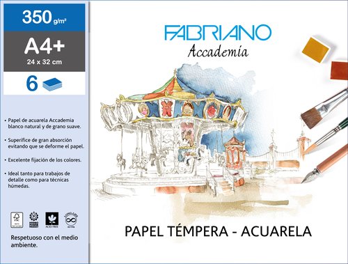 FABRIANO - LAMINAS ACUARELA 24X32 BOLSA DE 6 (Ref.F74233260)