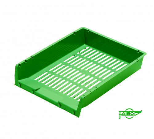 FAIBO - BANDEJA APILABLE DE PLASTICO 340X275X65 MM. COLOR VERDE (Ref.90-04)