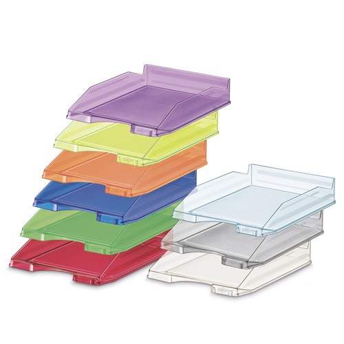 FAIBO - BANDEJA APILABLE DE PLASTICO 350X250X65 MM. COLOR TRANSPARENTE (Ref.93-23)