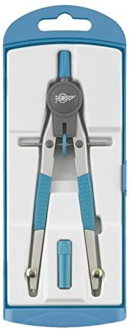 FAIBO - COMPAS ESCOLAR MINAS Y ADAPTADOR UNIVERSAL SERIE DISEÑO AZUL (Ref.613-07)