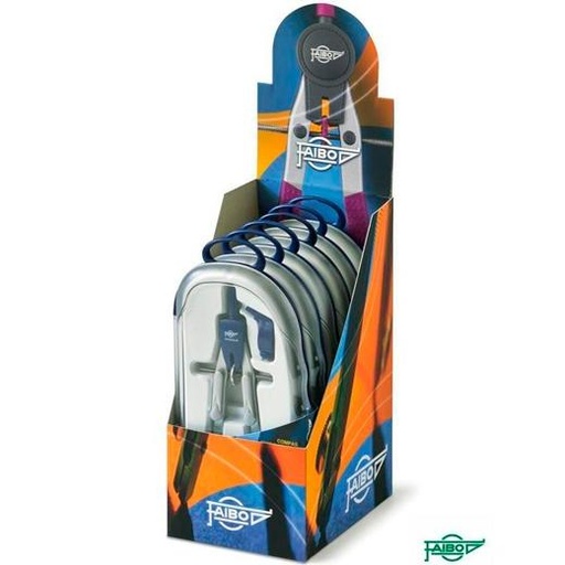 FAIBO - EXPOSITOR COMPÁS SERIE BLUE-LINE MICROMÉTRICO BRAZOS ARTICULADOS 401T 6 UNIDADES (Ref.401TEXP)