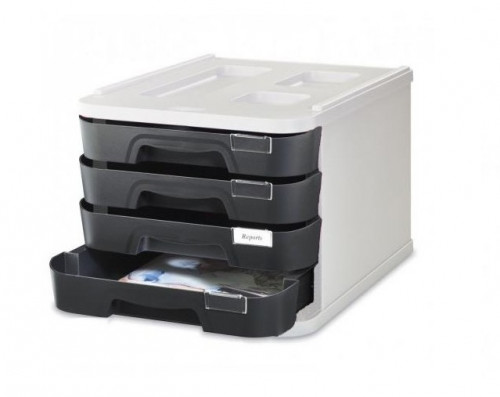 FAIBO - MODULO DE 4 CAJONES POLIESTIRENO NEGRO (Ref.1000M-02)