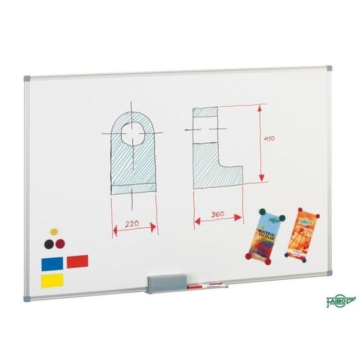 FAIBO - PIZARRA BLANCA METÁLICA MARCO DE ALUMINIO 120X180CM LACADO BLANCO (Ref.840-12)