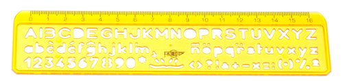 FAIBO - PLANTILLA ESCOLAR de ROTULACION 6mm (Ref.260-6)